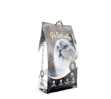 DOGTOWN Petaholic Active Carbon cat litter100% Natural | Dust Free | Super Absorbent | Chemical Free | ((10L) (Pack of 2)