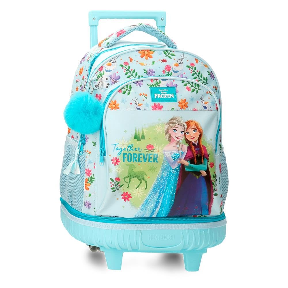 Disney Joumma Frozen Forever Compact Backpack 2 Wheels Light Blue 32x45x21 cm Polyester