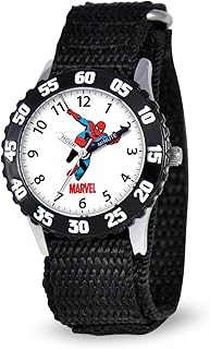 Disney by Ewatchfactory - Reloj Aprendizaje de Cuarzo Infantil con Correa de Nylon, Color Negro
