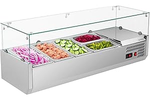 ROVSUN Refrigerated Condiment Prep Station