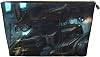 Future Robot Leather Toiletry Travel Bag-Waterproof Cosmetic Pouch for Women, Large Capacity Makeup Organiser with Zip for Toiletries