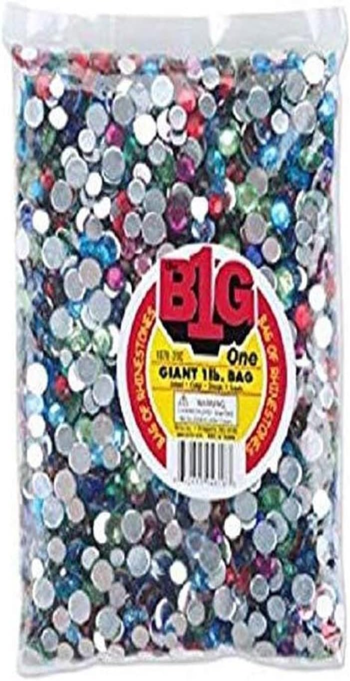 Darice 1078-20 Rhinestones, 1-Pound, Multi Color