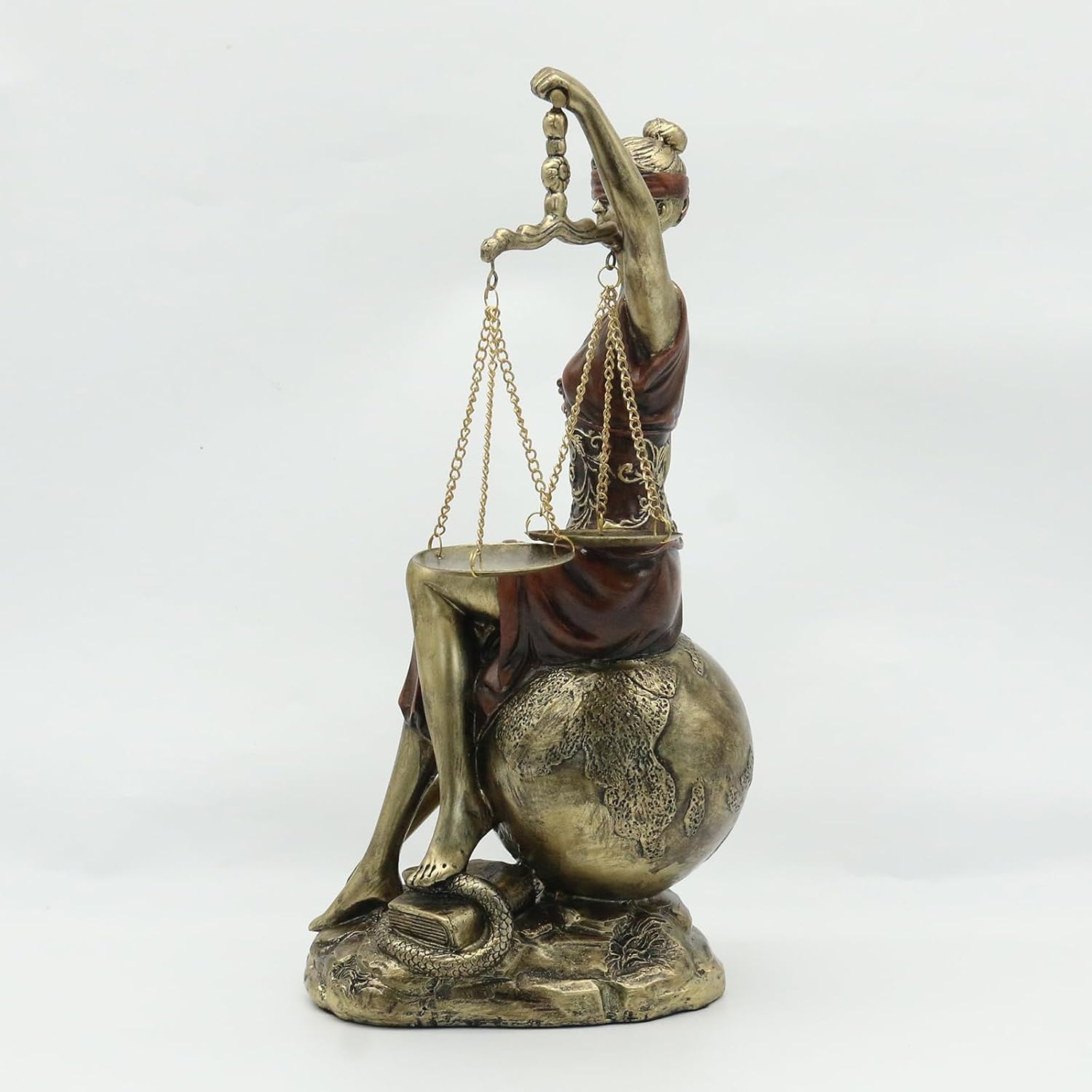 Lukitas Themis Statue - Roman Goddess of Justice Sculpture, Lawyer Office Decor for Law Firm or Judge's Chamber, Classic Symbol of Fairness Legal Justice, Resin 14''