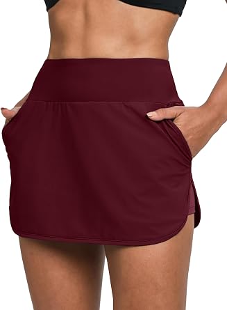 Aivtalk High Waisted Golf Skirts for Women Mini Lined Tennis Casual Skirt with Side Pockets