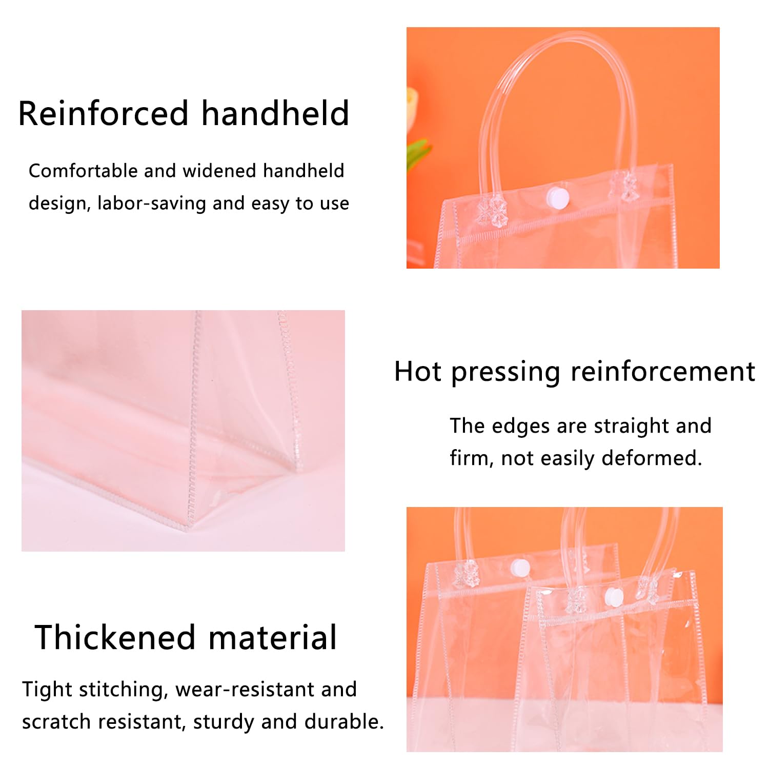 10 Pezzi Sacchetti Regalo In Plastica Trasparente PVC Sacchetti - Foto 3