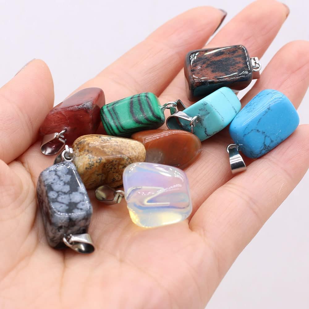 星と月の天然石メノウのチャーム7個セット Amazon | SUNNYCLUE 7つ