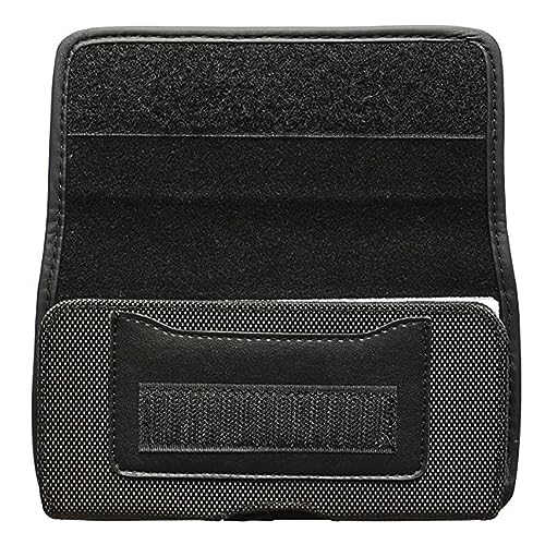 Pouch Case Compatible for AT&T Calypso-4 / Cricket Debut-S2 Card Pocket Holster Pouch Belt Clip with Screen Protector (Horizontal Pocket Pouch +Tempered Glass)