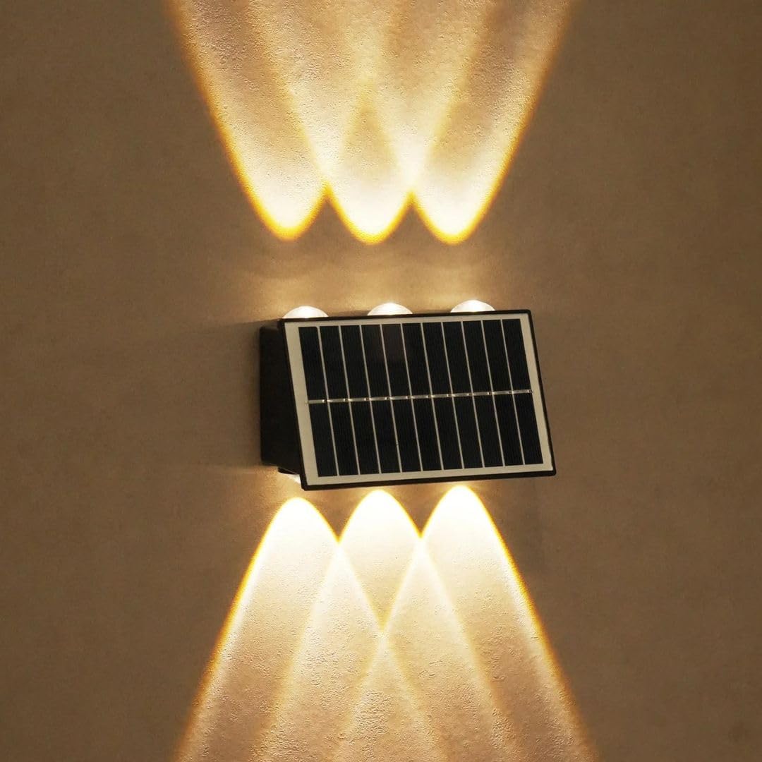 Solar Powered Wall Lights, 6 LED RGB Color Changing & Warm White Solar Deck Lights, IP65 Waterproof, Smart Sensor Fence Light for Garden, Porch, Patio, Stair, Pool | Pack of, 2-image-18