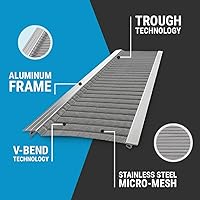 Vista 4 de Raptor Tapa de micromalla de acero inoxidable para canaleta, grado profesional, para proyectos DIY, adapta cualquier tipo de techo o canaleta