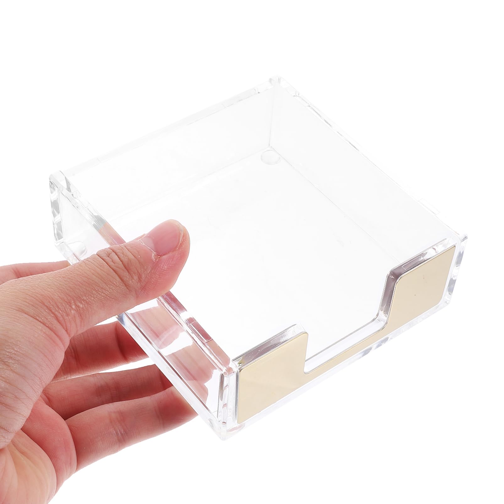 NUOBESTY 4 Pz contenitore per blocco note per ufficio padella contenitori scrivania organiser scrivania porta biglietti da visita per scrivania da donna accessori da scrivania in acrilico