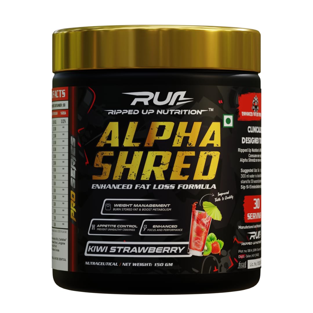 Ripped Up Nutrition Alpha Shred - Pro Series, Fat Burning Powder, Premium Ultra Strenth Lipolytic Fat Burning (Kiwi Strawberry, 150gm) (B0CVQGYQMH) Amazon Price History, Amazon Price Tracker
