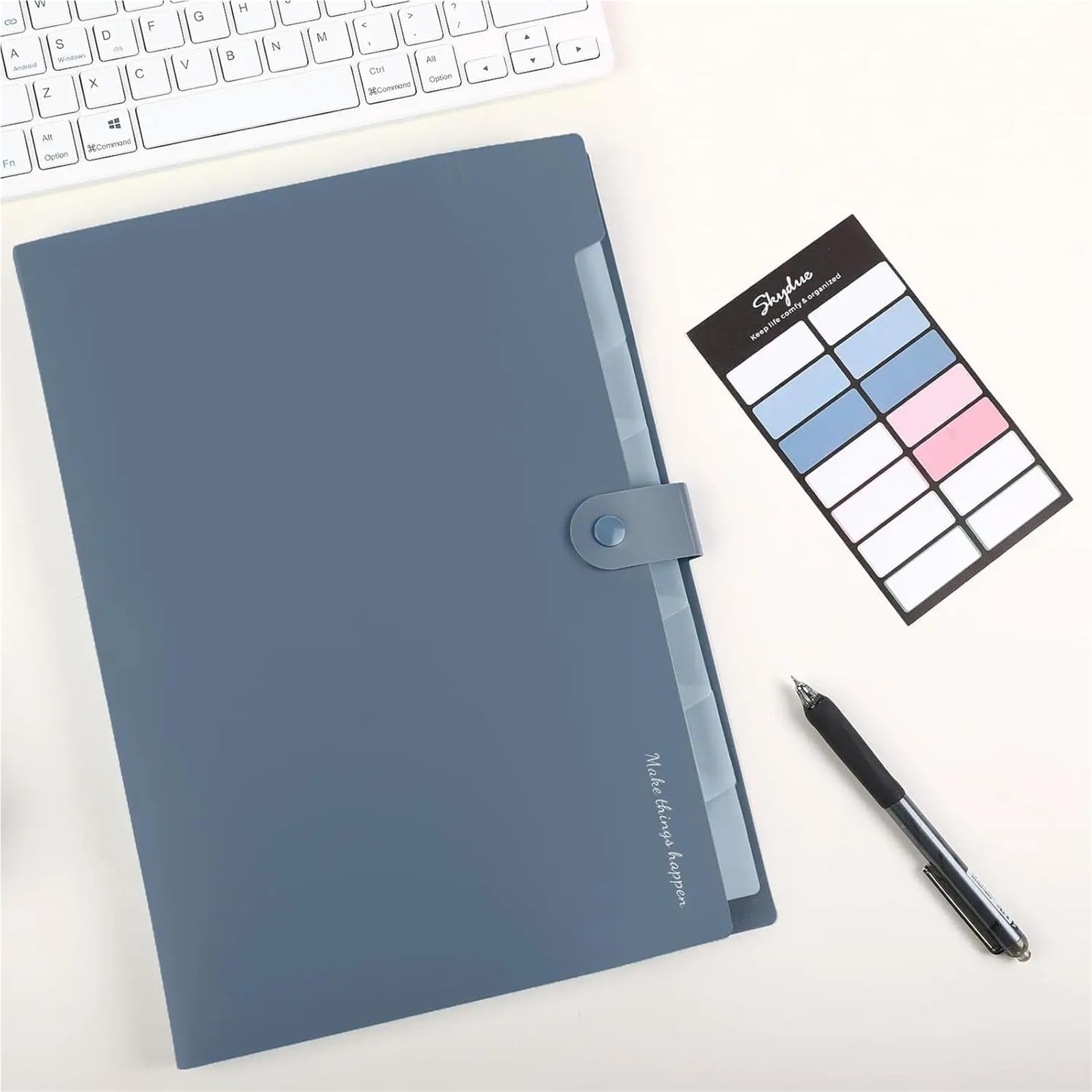 Fächermappe Expanding File Folder Organizer | 8-Pocket Accordion File with Labels, Portable Receipt Bill Document Holder(Black)