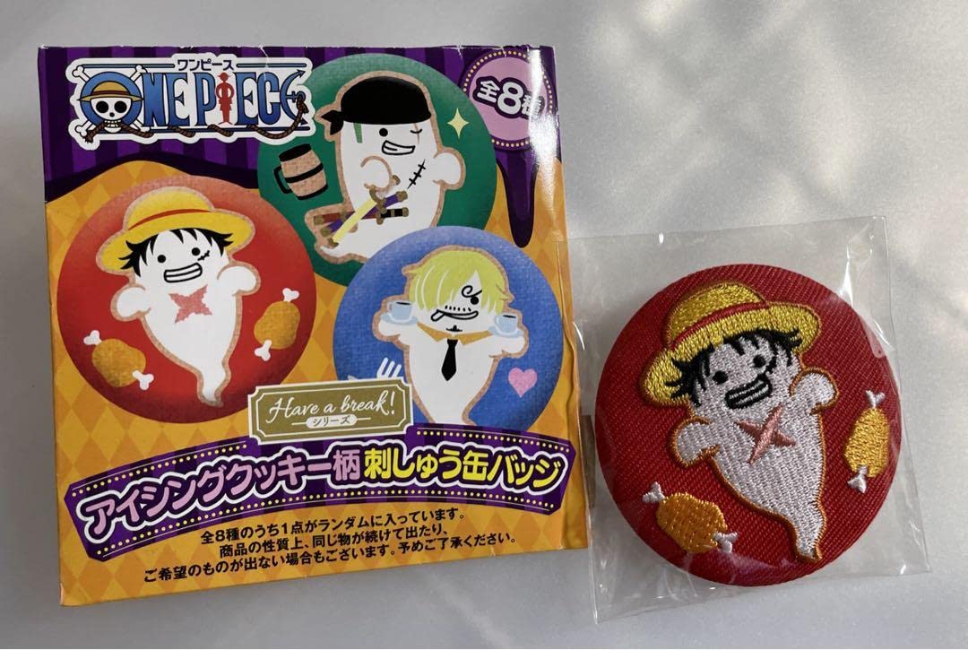 Amazon.co.jp: ワンピース アイシングクッキー柄刺繍缶バッジ : おもちゃ