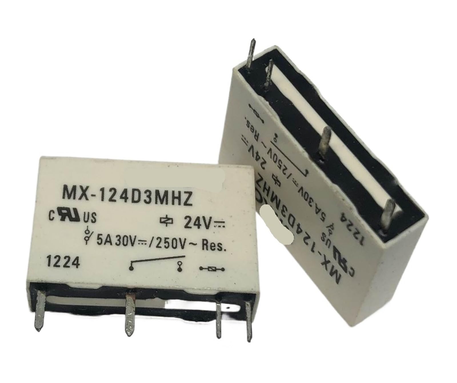 Relais MX-124D3MHZ NISZA 1 PCN-24V-5A à 4 broches pour circuits imprimés