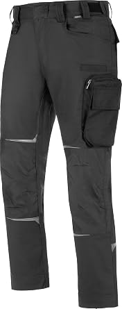 W RTH MODYF Temper Work Trousers - Robust Work Trousers for Men with Many Pockets - Work Trousers with Adjustable Waistband - Durable and Flexible - in Sizes 24-118 in Black Grey Blue