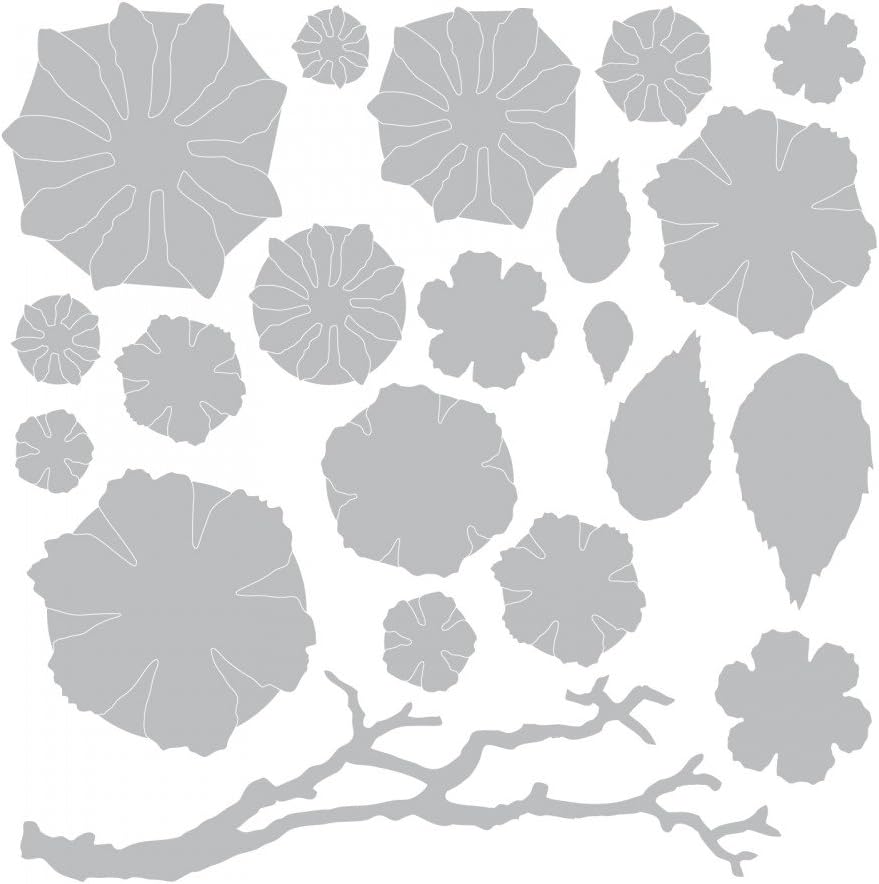 Sizzix, Multi Color, Thinlits Die Set 661806, Tattered Florals by Tim Holtz, 21 Pack, One Size (SIZ661806)
