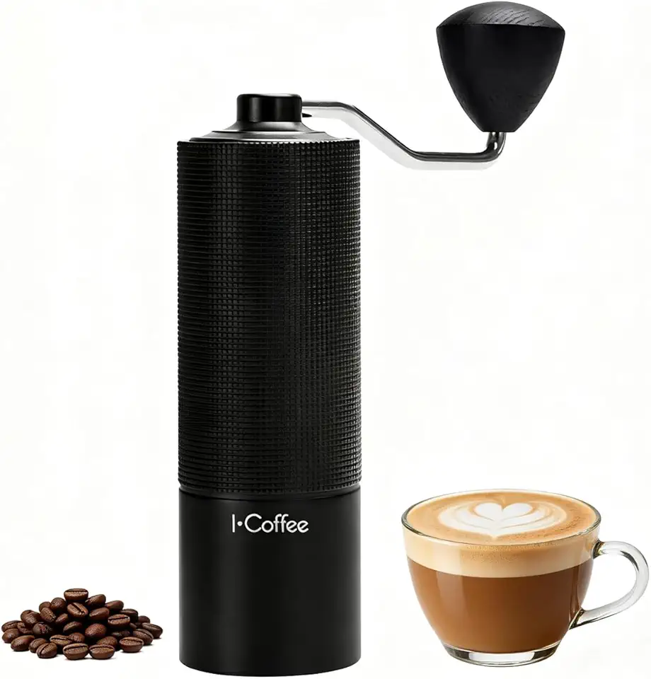 iCoffee Moedor de Café Manual C3SE, Capacidade de 20g, com 30 Configurações Ajustáveis, Moedor de Café Portátil para Camping e Viagens
