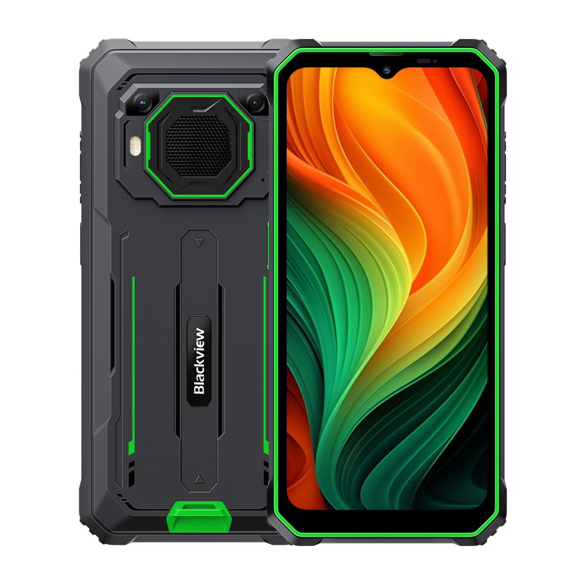 Blackview BV6200 Plus | 6,56" HD+ 90Hz | 32GB RAM + 128GB (2TB) | Verde | Smartphone Rugged | 11000mAh | 16MP + 13MP Cámara | Android 15 | IP68/IP69K | NFC | Dual SIM | Garantía de 2 años