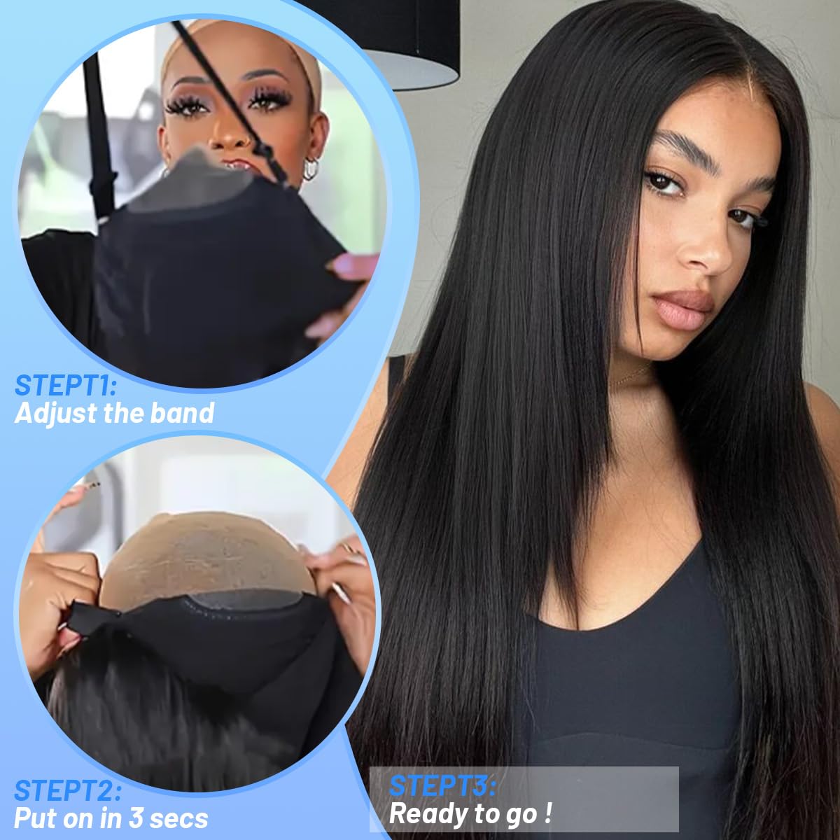 30 Inch Glueless Human Hair Wig HD Lace Closure Pre Plucked Straight Sdc7802677b4c46f28ba765b2444c2  main image 2