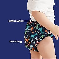 Vista 4 de Paquete de 8 fundas de plástico reutilizables para pañales y ropa interior de goma impermeable para niños pequeños para ropa interior de plástico