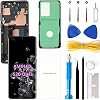 Pantalla AMOLED de repuesto para Samsung Galaxy S20 Ultra 5G para Samsung S20Ultra SM-G988U SM-G988U1 LCD Display Digitizer Touch con soporte de huella (marco negro + protector + adhesivo + herramientas) 1