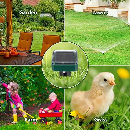 16 Pack Solar Mole Repellent, Ultrasonic Gopher Repeller Outdoor Waterproof Vole Deterrent Spike Mole Deterrent Devices For Garden Yard Lawn Farm Grass Park Vegetable Field #TOP6