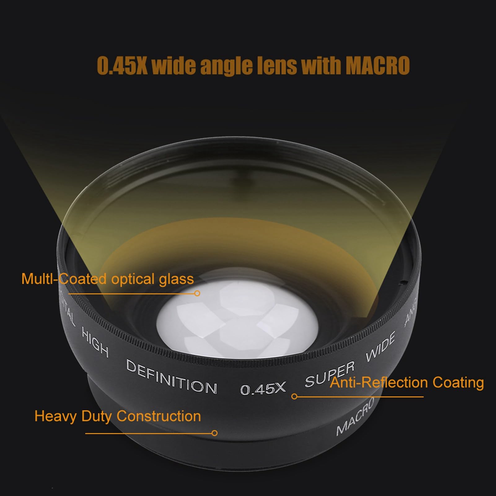 ワイド　マクロレンズとアタッチメントスペーサー　取付φ37 ワイド マクロレンズとアタッチメントスペーサー 取付φ37