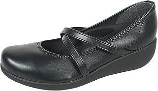 [リゲッタ] レディース パンプス ナース オフィス シューズ ウェッジ ヒール クロス ベルト ナースシューズ ワーク コンフォート 日本製 SMS060 RW1006