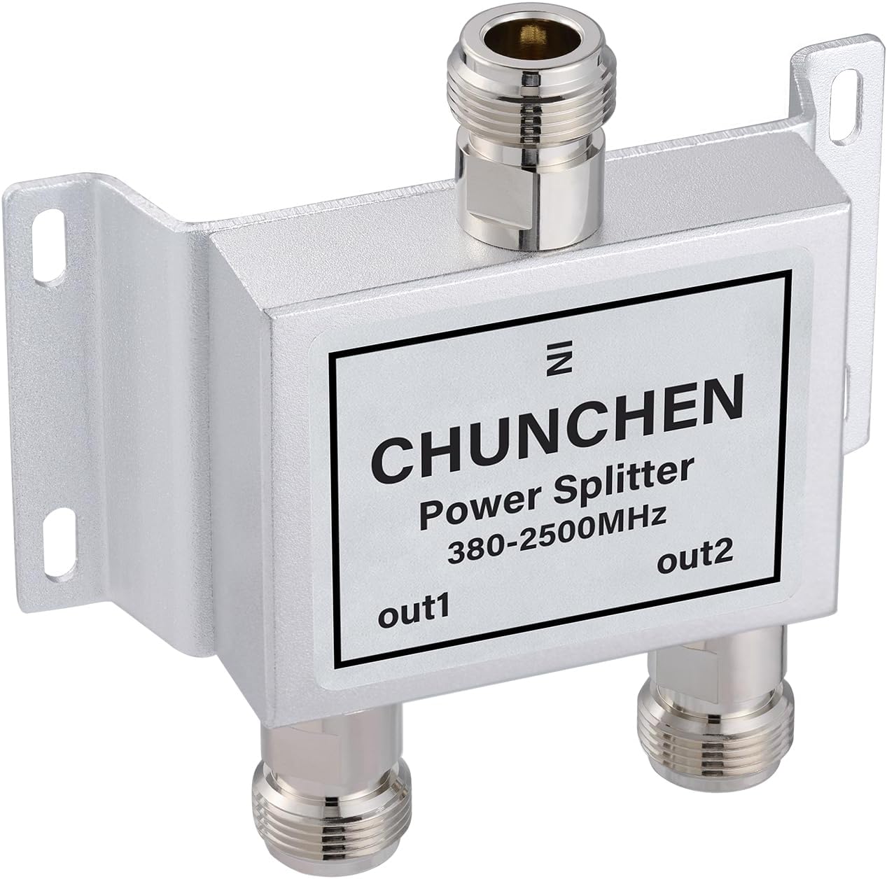 2 Way N Female Connector Power Splitter 50 Ohm Signal Splitter 380MHz-2500MHz Cable Signal Splitter 1 Input 2 Output for Antenna Cable