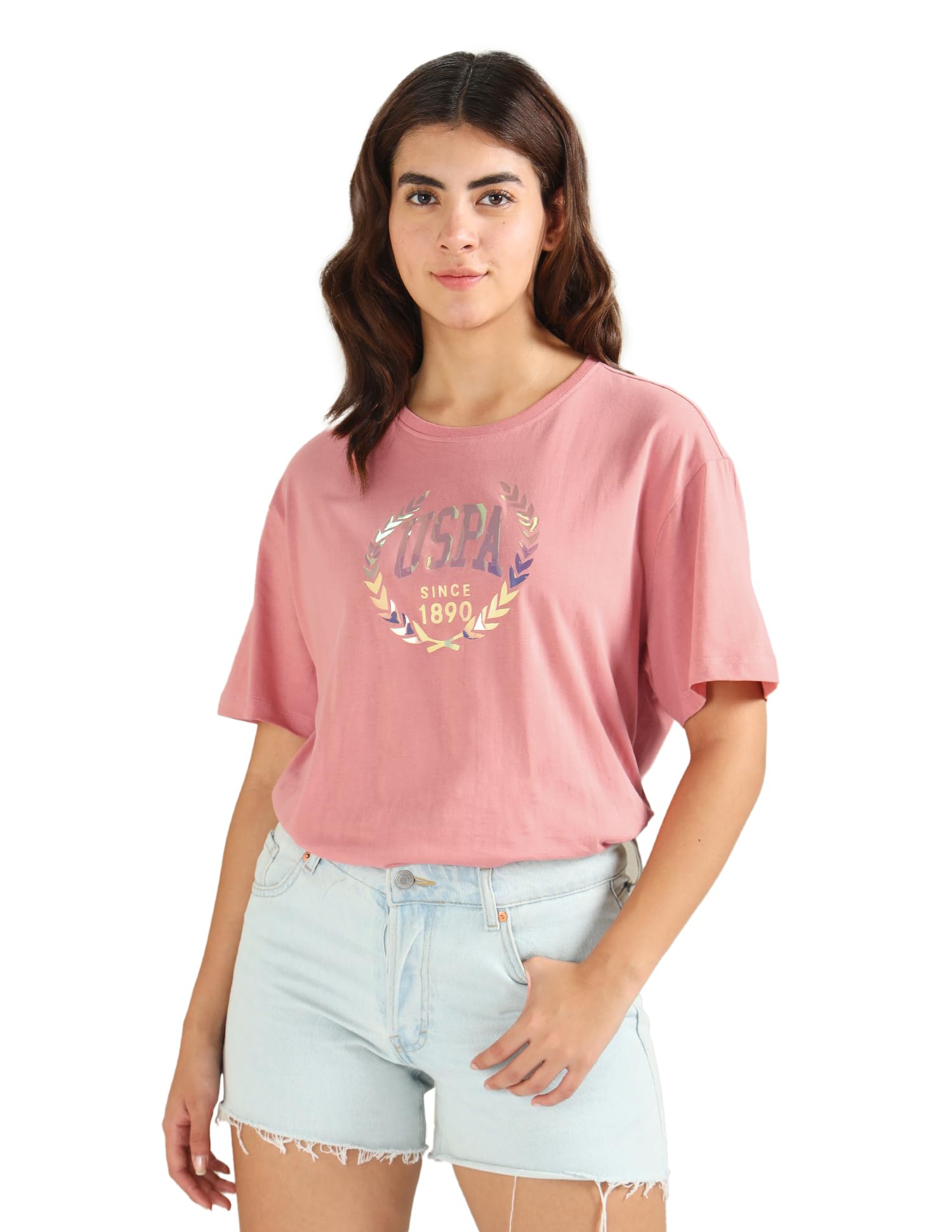 u.s. polo assn. Women's Cotton Loose T-Shirt-picture-28