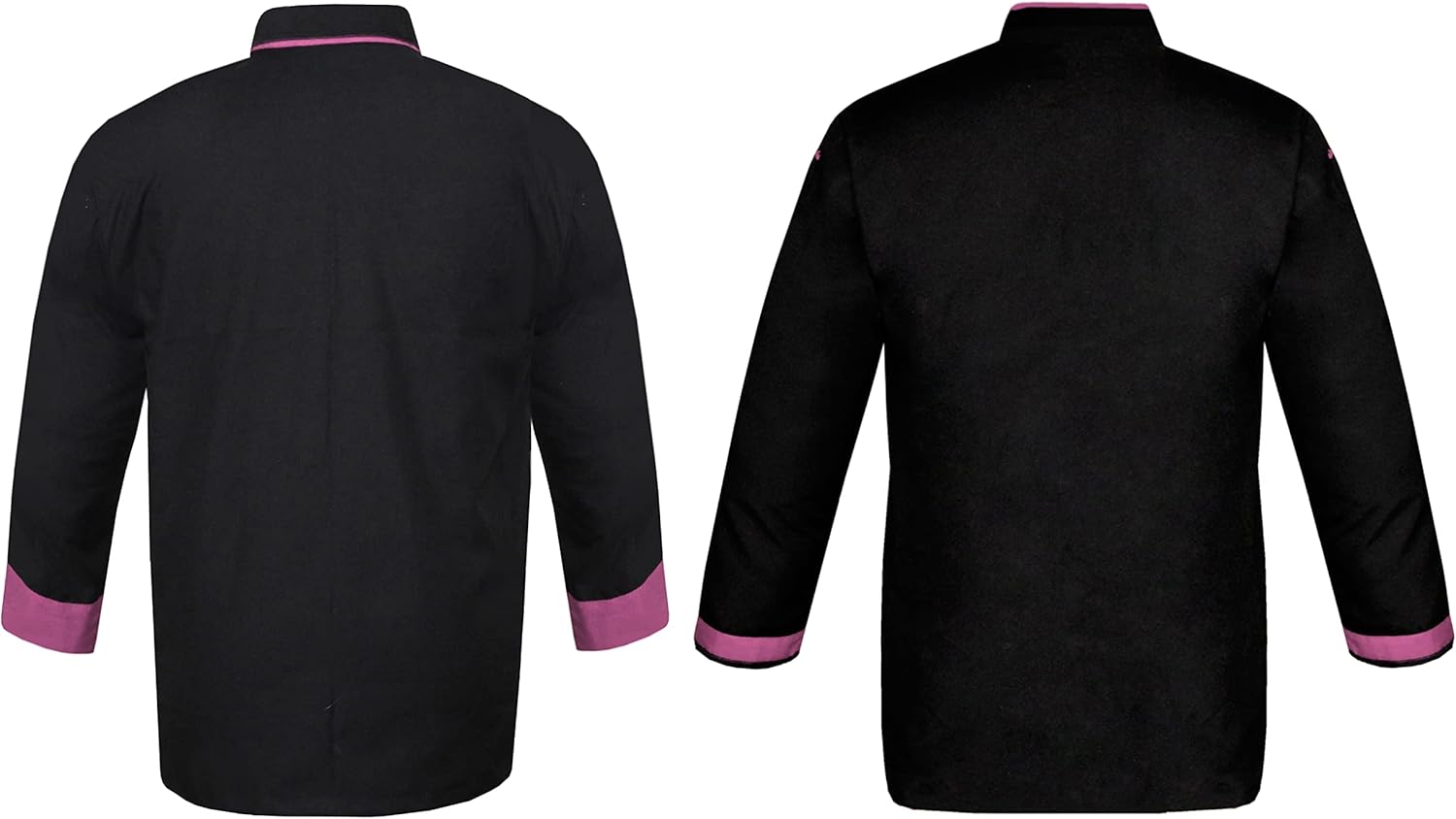 Men'S Black Chef Jacket Light Wieght Chef Coat Pack of 2 (XS-6XL, 10 Colors Piping)