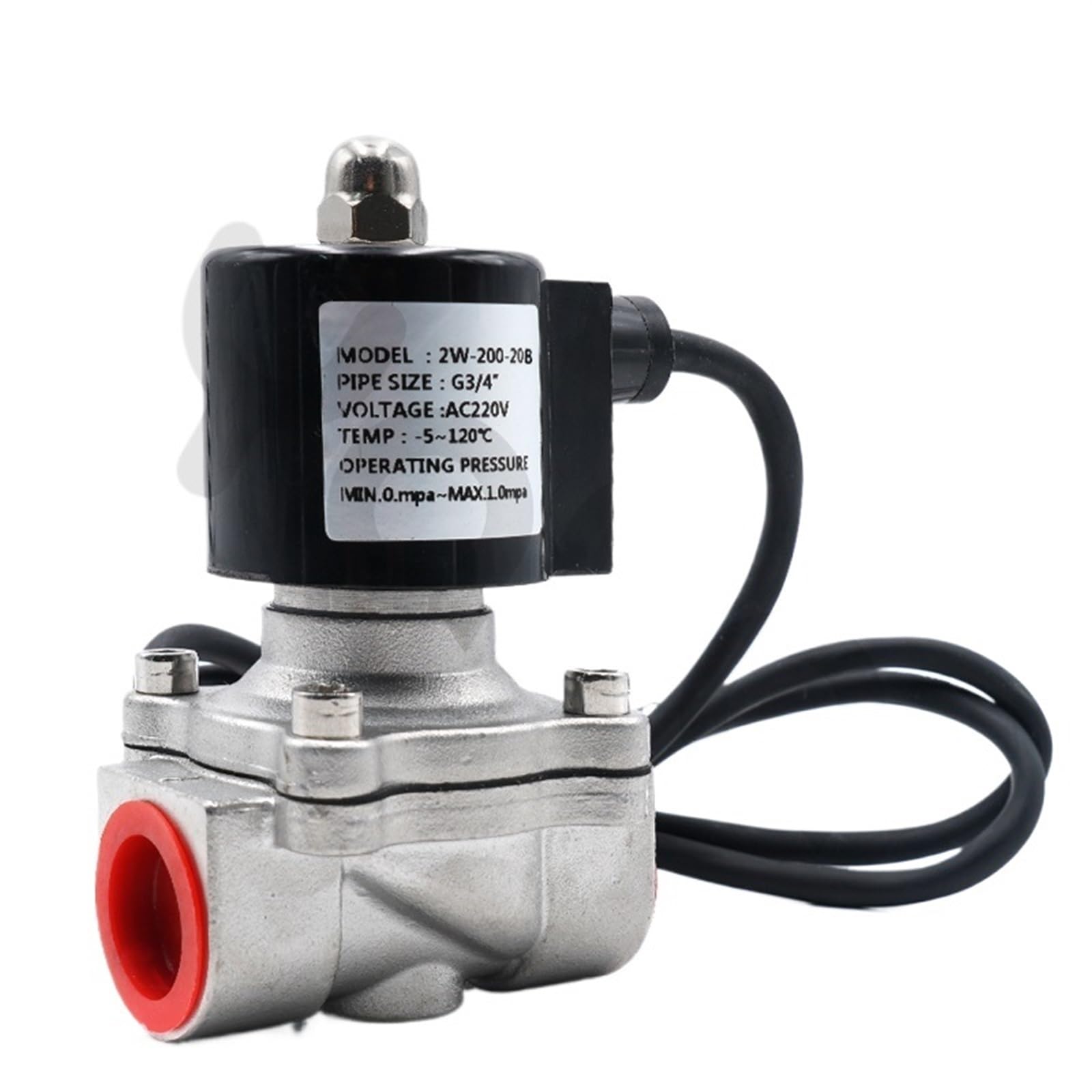 Électrovanne inox G1-1/2 DC24V étanche IP68 pour fontaine sous-marine N/C