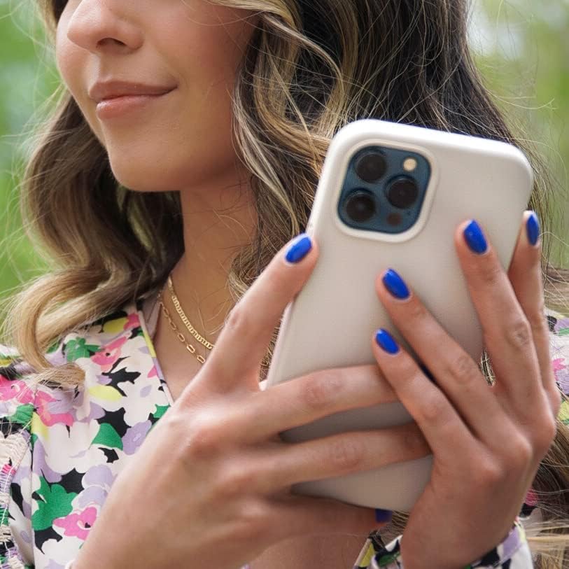 Miniatura 2 de Funda compatible con iPhone 13 Pro Max, de silicona gris piedra con protector de pantalla probada en caídas de 6 pies, funda protectora delgada con