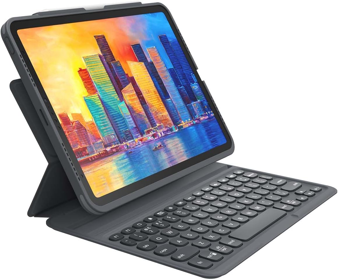 ZAGG Pro Keys Detachable Case and Wireless Keyboard for iPad Air 11" (M3)/ (M2)/ 10.9" (Gen 4, Gen 5) - Bluetooth Pairing, Backlit Laptop-Style Keys, Apple Pencil Holder, Black