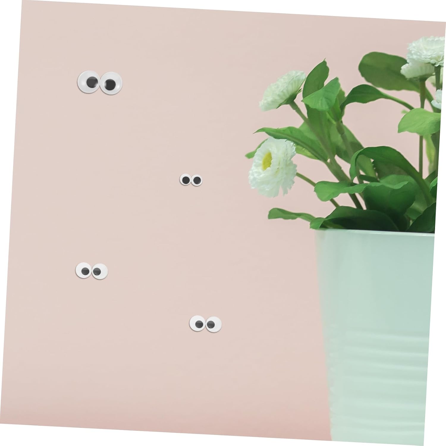 FIXOSHEE 8pcs Large Googly Eyes Stickers Self Adhesive for Wall Fridge and Crafts Wiggle Eyes Nordic Design DIY Art Supplies
