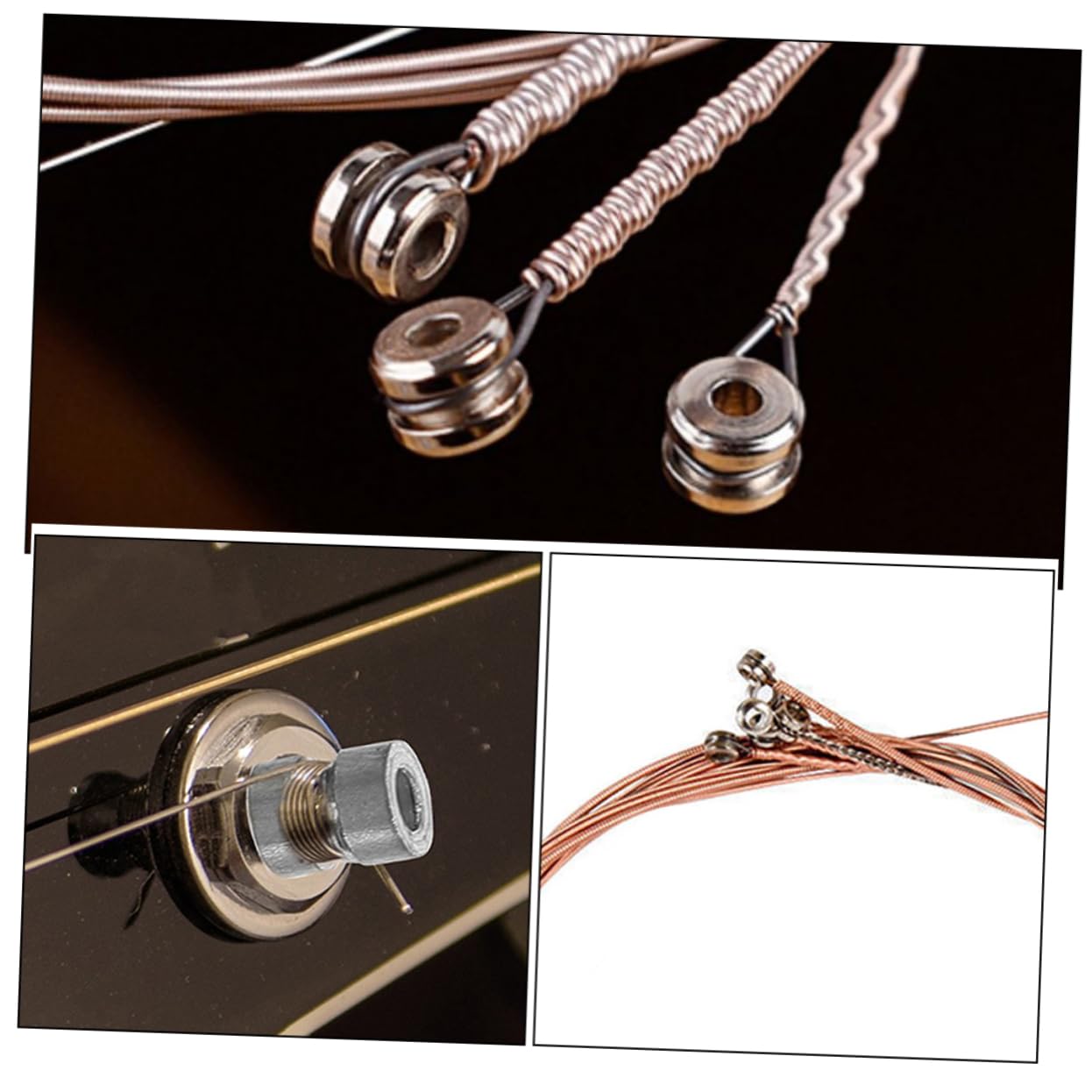 ifundom Folk Guitar String Bead 20pcs Set Acoustic Guitar String Supply for Enhanced Sound Resonance