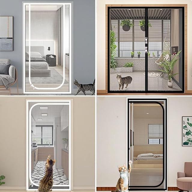 Foto 7 de 7 de Puerta mosquitera para Gatos de tamaño Personalizado, Malla antimosquitos