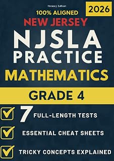 NJSLA Grade 4 Mathematics: 7 Practice Tests + Cheat Sheets + Tricky Concepts Explained for the New Jersey Assessment (New Jersey NJSLA Test Prep Series Grade 4)