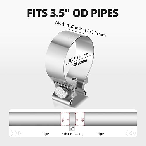 Vista 36 de EVIL ENERGY - Abrazadera selladora de caños de escape con silenciador de acero inoxidable