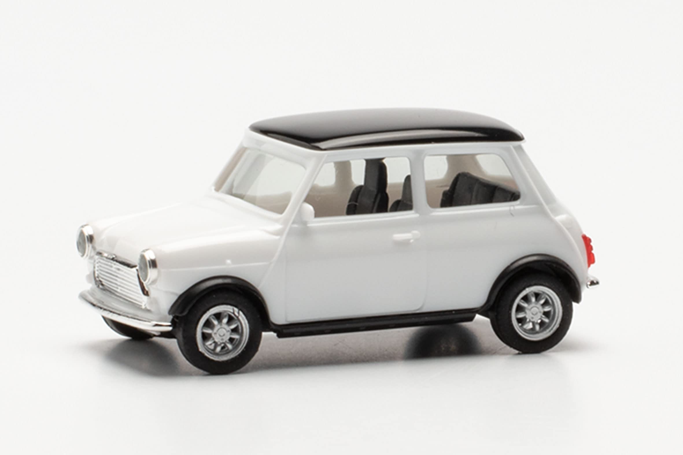 Herpa421058 Mini Cooper Classic, White/Roof Black Car Miniature Small Model Collector's Item Detailed