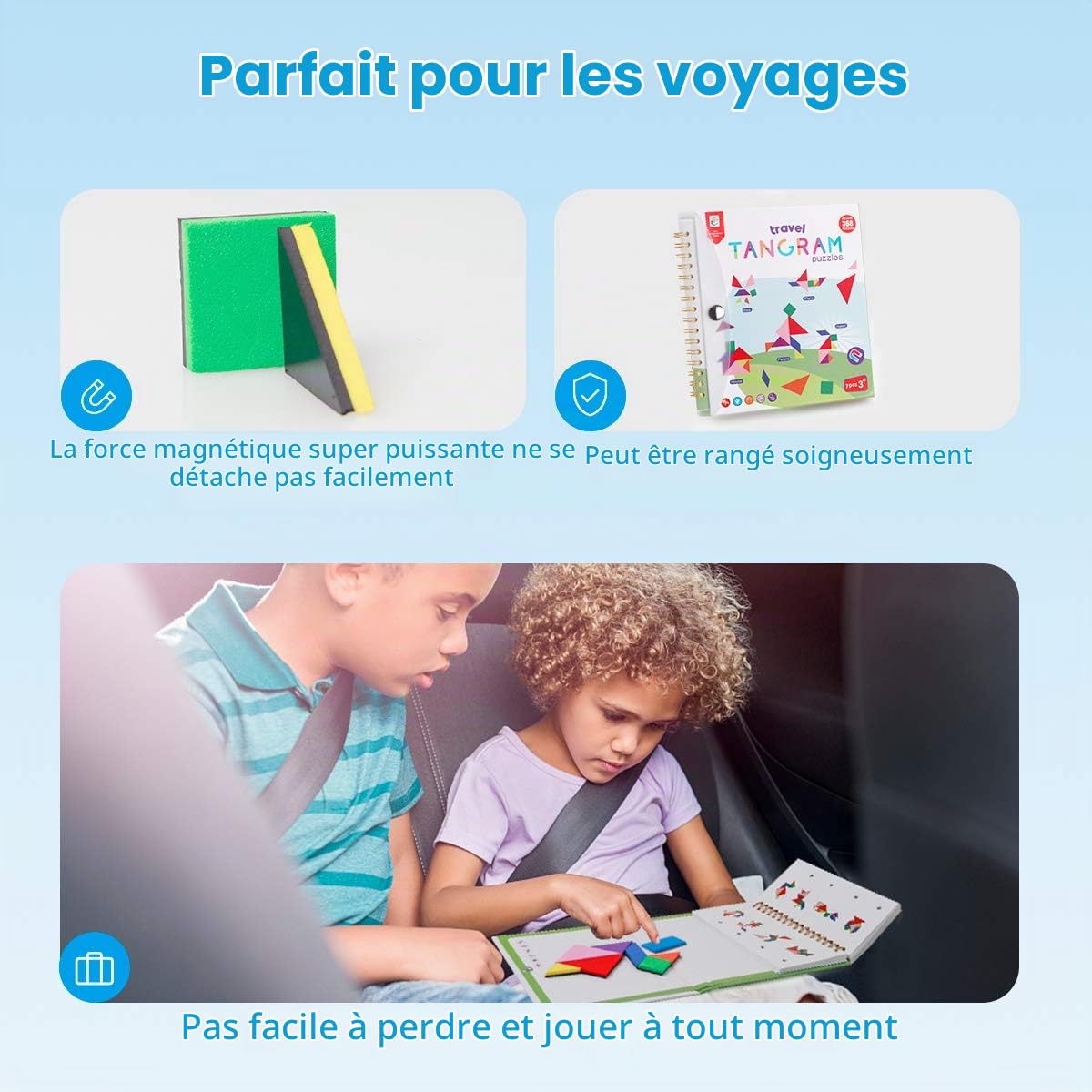 Tangram Magnétique - Occupez votre enfant en déplacement