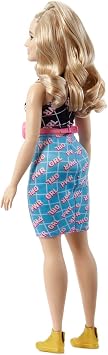Barbie Fashionistas Doll #202, Curvy with Blonde Hair, Girl Power Print Outfit & Accessories Including Sneakers & Fanny Pack