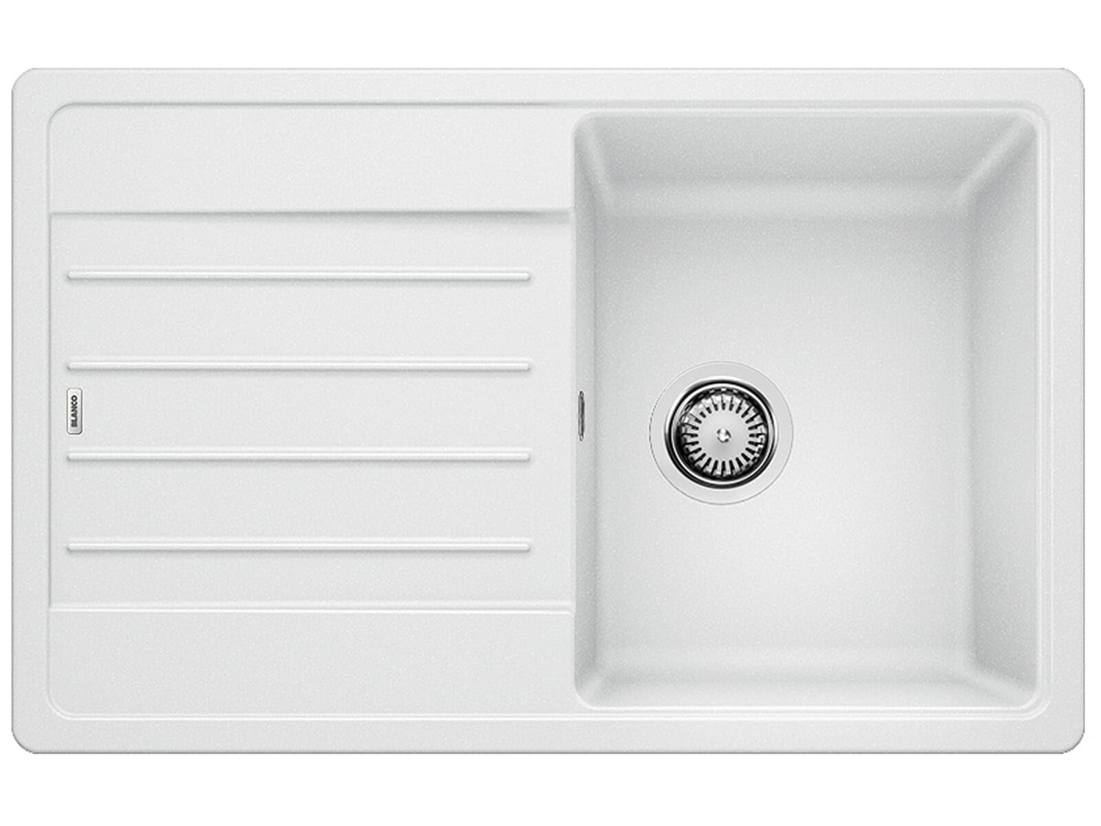 Blanco White Legra 45 S Single Bowl Inset Silgranit Kitchen Sink