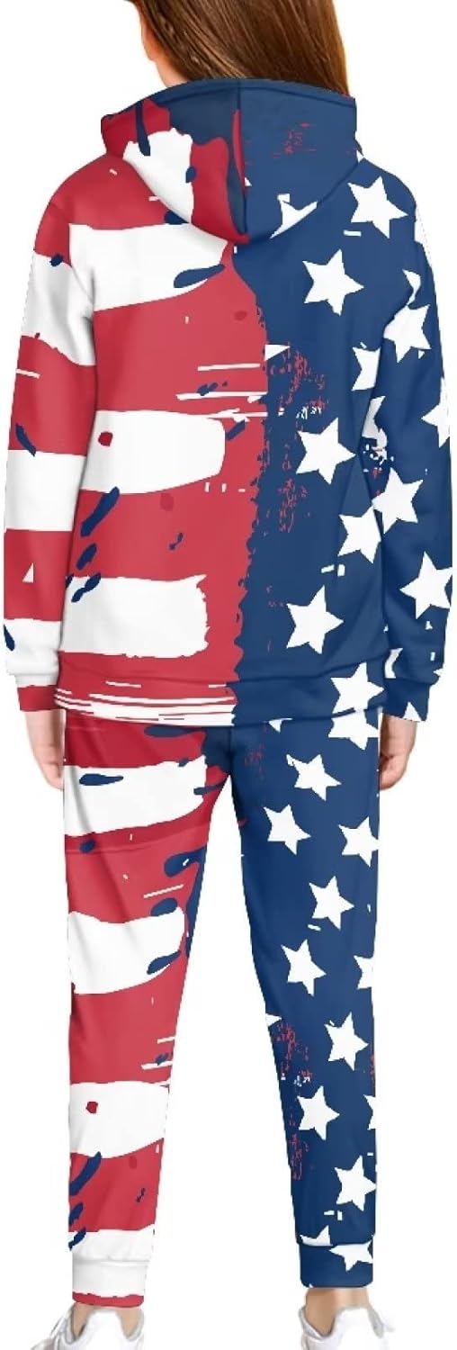 Biyejit 2PCS Christmas Hoodie Sweatpants Suit Athletic Pullover Tracksuit Set Sweatshirt Hoodie for Teens Boys Girls