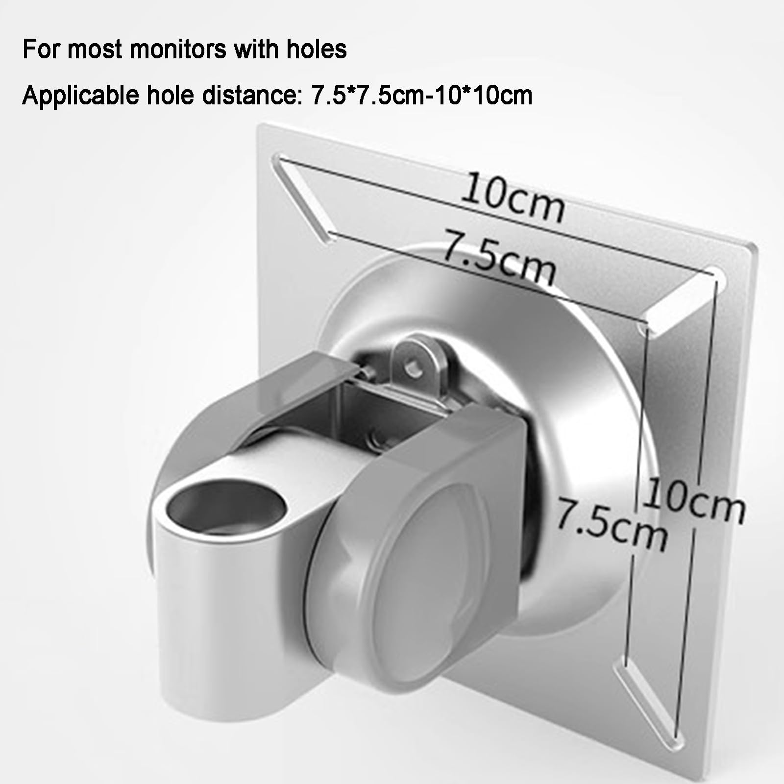 Soporte De Pared para Dos Monitores, Brazo De Aleación De Aluminio, Altura/ángulo Ajustable, Soporta hasta 8 Kg Cada Uno, con Conexión 75x75/100x100mm