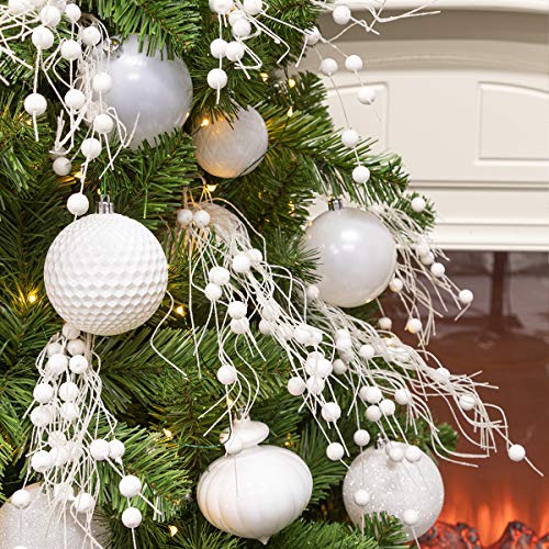 KI Store 20 Stück deko Zweig weiß Weihnachten äste künstlicher...