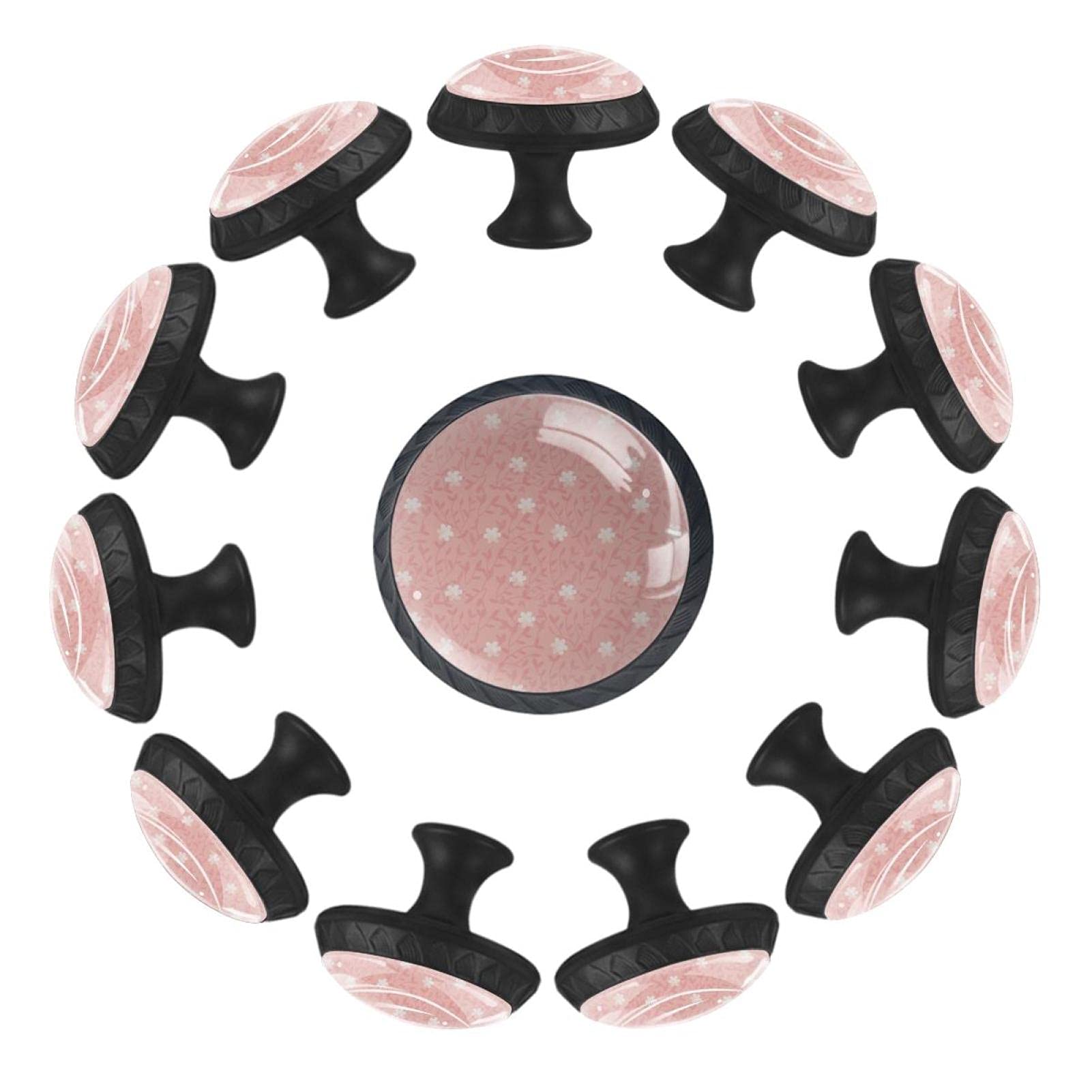 Boutons de tiroir en osier rose 35 mm de qualité supérieure pour commode élégante