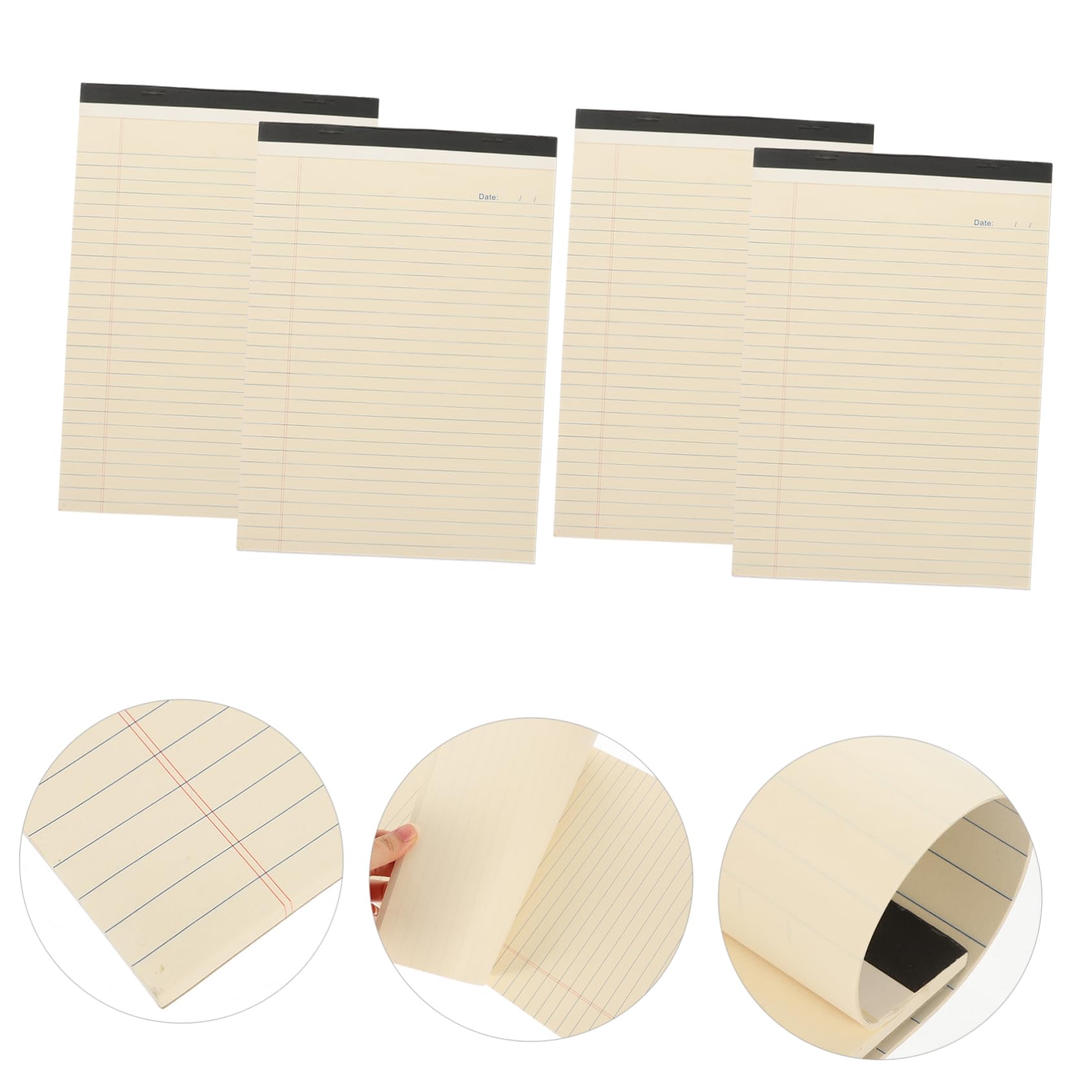 A4-taschennotizblock 4 Stück-pack Beige Papier, Abreißbar, Notizblock