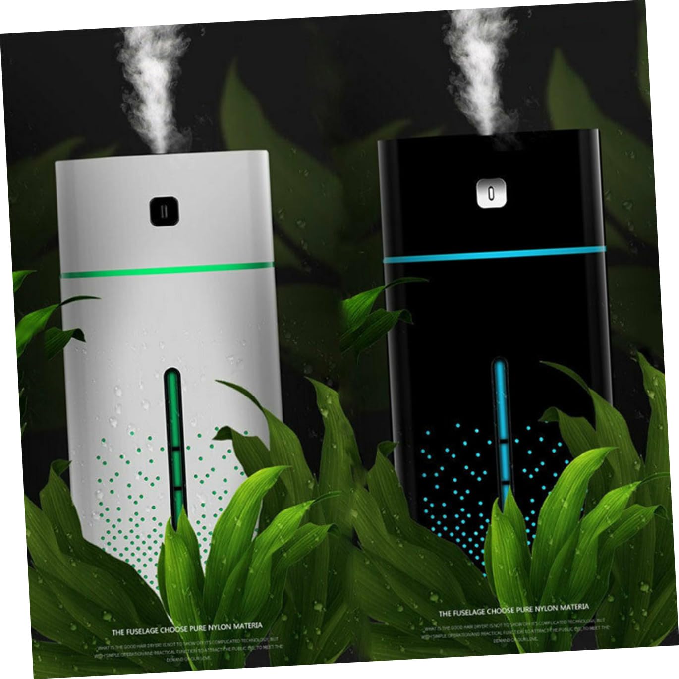 Alipis Umidificatore USB 1l Nero per Ufficio e Casa Silenzioso Funzione Multifunzione