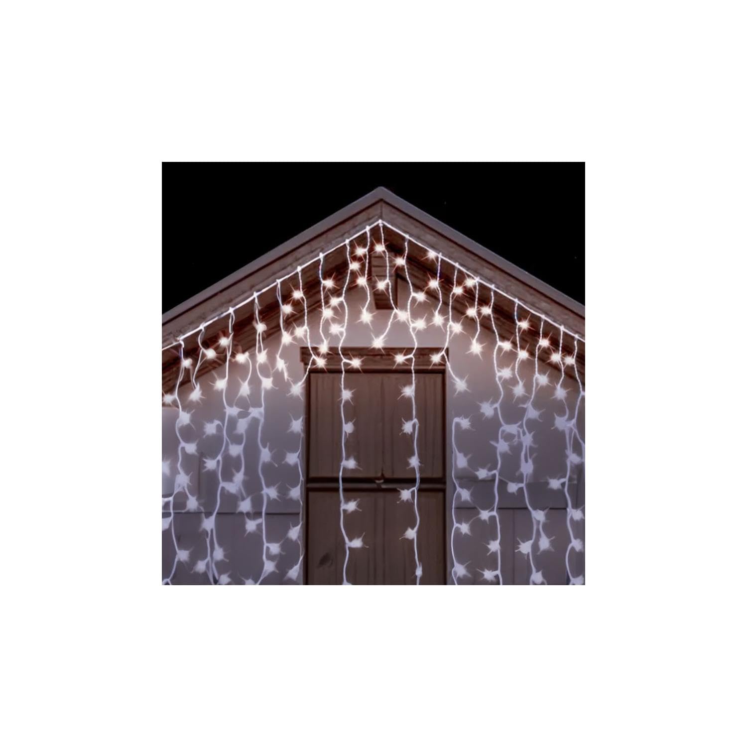 Glowster 5m x 0.6m 3AA Battery Flat LED Icicle String Lights Cool White Ideal for Event Decoration and Holiday Atmosphere